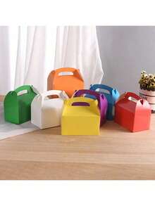 12 piezas de cajas de papel plegables para regalo, adecuadas para joyería, dulces, envasado de postres - multicolor - Ver 4