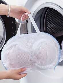 Double-Compartment Bra Wash Bag: Made Of Fine And Dense Mesh Material, The Double-Zone Design Is Used To Isolate Lingerie, Avoid Tangling And Deformation During Washing, And Protect The Shape And Fabric Of Clothes. It Is Compatible With Washing Machine Washing And Hand Washing Scenarios, And Can Also Be Used To Store Lingerie. It Is Suitable For Home Washing, Business Trip Portable Storage And Other Scenarios.
