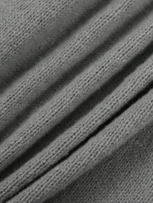 1pc Men's Solid Color Cardigan Sweater, Fashion Versatile Casual Comfortable Daily Commute Sports Street Hipster Outdoor Hiking Leisure Retro Style Knit Sweater, Spring/Autumn, Long Sleeve Top - Grey - View 7