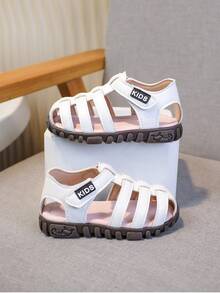 Toddler/Little Kids' Closed Toe Beach Sandals, Soft Sole Non-Slip Summer Shoes For Boys And Girls - Beige - View 2