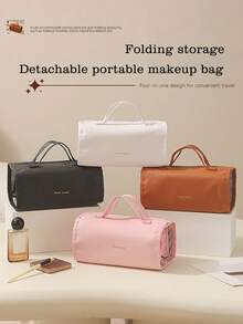 Large Capacity Portable Makeup Bag, High Cost-Performance PU Waterproof Toiletry Bag, Transparent Cosmetic Bag, Cosmetic Storage Bag, Detachable Independent Compartment Design, Skincare Bag, Toiletry Bag, Travel Storage Bag, Travel Toiletry Bag, Small Makeup Bag - Multicolor - View 3