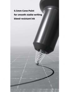 3/6/12pcs Quick-Drying Waterproof Smudge-Proof 0.5mm Black Water-Based Pens, Quiet Signature Pens Essential For Office, School, Back To School - Sets - View 8