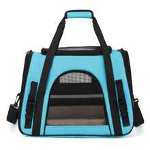 IISVGE 安全拉链防逃脱宠物背包 | 宽敞透气可折叠猫狗旅行包 | 符合航空公司标准的可折叠透气宠物包，情人节礼物 - 彩色 - 查看 13