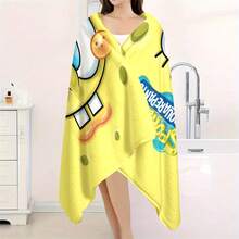SpongeBob SquarePants 1 pieza Toalla de playa/baño, con estampado de personaje de dibujos animados clásico, una toalla linda y esencial para el baño y la playa. Adecuada para natación, yoga y fitness. Una toalla muy absorbente y un regalo perfecto. - Multicolor - Ver 5