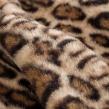 1pc Leopard Print Faux Fur Blanket, Warm Double-Layer Plush Throw Rug, Versatile For Home, Living Room, Bedroom, Sofa Decor, Great Gift For Family - Camel-colored Leopard Print - View 6