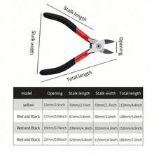 6英寸超锋利扁嘴钳，加长刀片 - 合金钢材质，橡胶手柄，适用于工艺品、花艺和电气项目