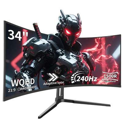 GAWFOLK Schermo con frequenza di aggiornamento elevata da 240 Hz, schermo smart da 32 pollici, schermo curvo da gaming da 1800R. Può essere utilizzato come regalo, per il lavoro d'ufficio, per i videogiochi e nella vita quotidiana. Grazie alla bassa latenza, garantisce un'esperienza di gioco perfetta.