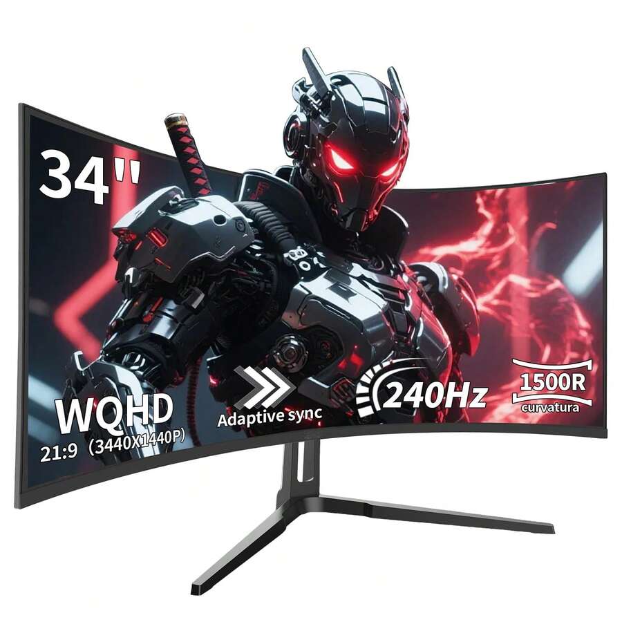 GAWFOLK 240HZ High Refresh Rate Display Screen, 32-Inch Smart Display Screen, 1800R Gaming Curved Display Screen. It Can Be Used As A Gift, For Office Work, Gaming, And Daily Life. With Low Latency, It Brings A Perfect Gaming Experience. - Phích cắm loại C của EU (220-240V) - Xem 1
