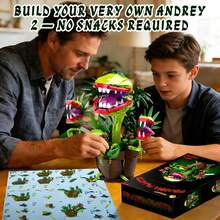428PCS Piranha Plant Building Toys Sets, Little Shop Of Horrors Flowers Cannibal Building Blocks, Cannibal Flower Replica With Realistic Details, Ideal Collectible & Gift For Movie/TV Fans, - Olive Green - View 6