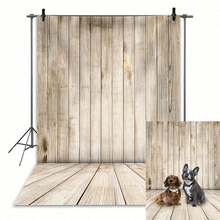 Bannière plate 2D, fond de mur en grain de bois vintage, convient pour la photographie. Le grain de bois élégant du mur et du sol sont parfaits pour les photos de portrait et les décorations de fête d'anniversaire. - Multicolore - Voir 13
