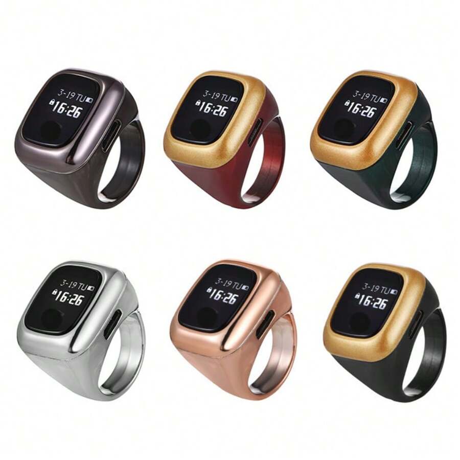 501# OLED Display Multi-Channel Vibration Reminder Electronic Counter Smart Ring Tally Counter - Multicolor - View 1