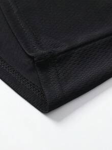 Men's Breathable Quick-Dry Short Sleeve T-Shirt, Suitable For Outdoor Hiking, Fitness Activities, Fashionable & Versatile - Black - View 7
