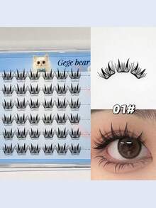 24 Animal Series Glue-Free False Eyelashes,Long-Lasting High Viscosity,Curled Natural And Light False Eyelashes - L - View 15