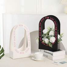 Caja de regalo con arco floral, arreglo de ramo romántico, adecuado para cumpleaños, aniversario, reunión de amigos, regalos de oficina, combinación floral ceremonial - Multicolor - Ver 2