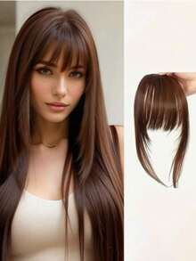 1pc Clip-On Bangs, Natural Invisible Seamless Air Bangs, Suitable For Students And Daily Wear, Random Color (Color May Vary Slightly From Image), Hair Accessory, Valentine's Day Hair Accessory Gift - Multicolor - View 13