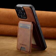 LC.IMEEKE 2 In 1 Detachable Wallet Case Compatible With IPhone Air 17 16 15 14 13 12 11 Pro Max X XS XR 8 7 Plus SE 2020 2022 For Galaxy S25 S24 S23 S/A Series With Magnetic Flip Bag - Brown - View 9