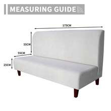 Funda de futn 100 impermeable, doble funda impermeable para sof de futn, funda elstica de jacquard sin brazos, protector de muebles para nios, mascotas, perro y gato futn, gris oscuro - futngrisoscuro - Ver 7