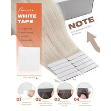 Tape In Hair Extensions Human Hair 24inch Hair Extensions Real Human Hair Tape In Extensions For Women Platinum Blonde Invisible Natural Straight Skin Weft Double Sided Tape 40pcs 100g,38531604 - 臟橘色 - 查看 5