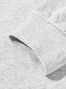 Adidas Áo nỉ chui đầu thể thao dài tay thường ngày mới dành cho nữ - Màu Xám nhạt - Xem 6