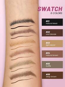 Pudaier 防水眉笔 四叉眉笔 | 超细防水眉笔，适合初学者，四叉笔头设计，精准勾勒自然眉形，持久妆效，全天持妆，使用方便 - #04 - 查看 3