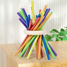 Children's Pine Wood Stick Balance Game Stick Kindergarten Concentration Training Interactive Board Game Spatial Thinking Puzzle Toy Two Person Interactive Tabletop Game Exercise Children's Logical Thinking Party Social Interaction Small Game Gift - Multicolor - View 7