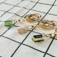 Outdoor Travel Bus Pendant Keychain Three-Dimensional Sightseeing Car Alloy Pendant Keychain Car Model Pendant - SKC0430 - Xem 4