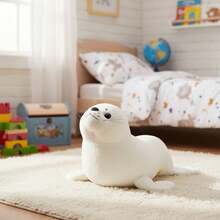 TendenciaFoca De Peluche Blanca Grande Bigotona Juguete Suave De 50cm BlancoCalidad premium - 1 - Ver 10