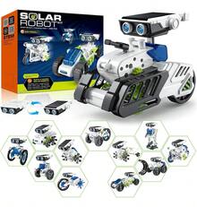 TendenciaKit De Juguete Educativo Ciencia Robot Solar Para Niños12en1Calidad premium - Gris - Ver 12