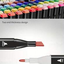 60/80 Colors Dual Tip Alcohol Based Marker Pens Set - Ideal For Artists And Students, Vibrant Sketch Markers With Broad And Fine Tips, Mother's Day Gift, Artist Painting Set | Vibrant Alcohol Markers | Alcohol-Based Ink - Multicolor - View 7