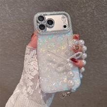 白色愛心+珍珠腕帶