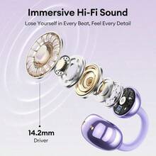M100 Clip-On Audio Visual Touch Headset - Wireless 6.0, Dual Purpose Music & Talk, Smart Sport Model With Decorative Earring, Available In Multiple Colors - Tai nghe màu đen + phụ kiện Butterdrop - Xem 10