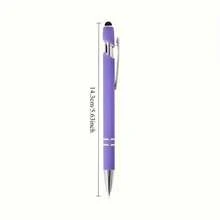 5支/8支紫色金属闪光钻石心形流沙圆珠笔套装，黑色墨水，适合作为送给女孩、妻子和朋友的礼物，也适合婚礼、派对、生日、新年、学校和办公用品、返校礼物。 - 紫色 - 查看 2