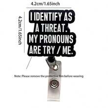 Retractable D Card Holder Reel With Cute Cartoon Design,Teacher Nurse Hospital Badge Holder Office Lanyard 1pc - Black - View 4