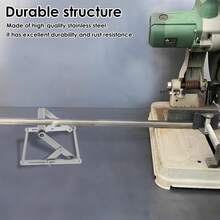 Cutting Machine Material Support Universal Lifting Adjustable Stainless Steel Drum Bearing Sawing Machine Thickening Auxiliary Bracket - Silver - View 4