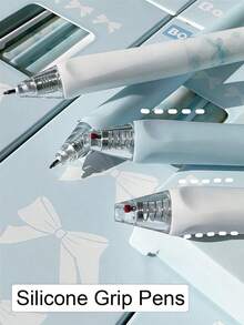 2 bút bi gel hình nơ dễ thương, ngòi mảnh 0.5mm, mực đen, viết trơn tru, thích hợp cho văn phòng, trường học, thiết kế hoạt hình Kawaii dành cho nữ; bút đính hạt, bút bi khắc họa tiết pha lê và kim cương, bút viết tiện dụng, bút thẩm mỹ, mua số lượng lớn, cần thiết cho công việc, văn phòng phẩm trường học, thiết kế đáng yêu, viết thời trang, ngòi mảnh, cơ chế thu gọn, văn phòng phẩm nữ, đồ dùng học tập. - Nhiều màu - Xem 3