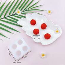 Molde de silicona en forma de frutas (mangostán y frambuesa) para hacer juguetes de apretón, molde de decoración de resina DIY - Blanco - Ver 7