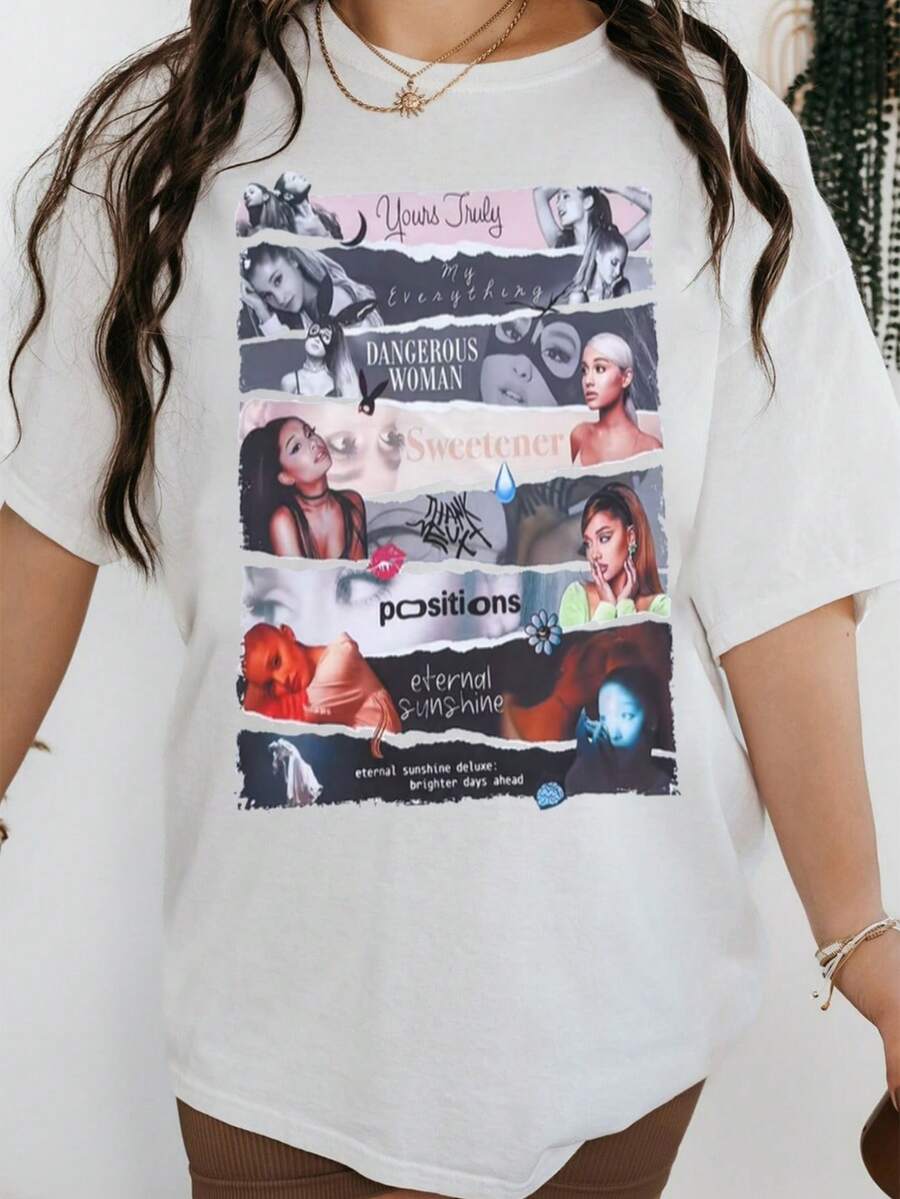 Arianagrande T-Shirt (2) - 白色 - 查看 1