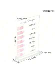 1 Set Acrylic Nail Polish Display Board, Nail Art Display Rack, Nail Display Stand, Nail Sticker Display Holder, Suitable For Nail Salon, Nail Tools, Care Instructions And Nail Shape Display - Multicolor - View 8