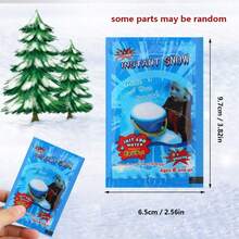 10PCS,Instant Snow Magic Snow Powder, Simple And , Makes Realistic Snow In Seconds, Top Sensory Toys & STEM Activities For Classrooms And Home, Perfect For Winter Activities Christmas Decoration (Some Parts May Be Random) Christmas, Christmas, Santa - Multicolor - View 8