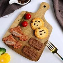 1pc Large Heavy-Duty Sandalwood Cutting Board, Food- Kitchen Chopping Board, Wooden Tray, Cheese Board With Elegant Natural Wood Grain Design, Juice Groove, Durable - Gold - View 3