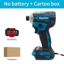 Mamidw 380N.M Multi-Function Cordless Screwdriver High Impact Torque, High-Frequency Impact Module Provides Powerful Impact (Tool Only), Compatible With Makita 18V Battery PIN - Blue - View 9
