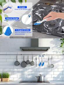 窗户清洁缝隙清洁器、窗台清扫器、窗户缝隙清洗器、缝隙刷、家政清洁工具 - 白藍 - 查看 6