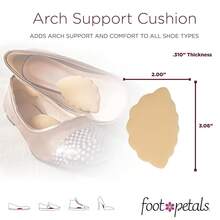 Foot Petals Ball Of Foot Cushions, Metatarsal Pad, Lasting Comfort Relief, Prevent Toe Sliding, Overhang, Women's Heels - 卡其色 - 查看 4