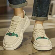 2026 Spring New Comfortable Soft Non-Abrasive Breathable Casual Fashion Anti-Slip Thick Sole Sneakers - Beige - View 1