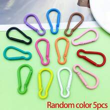 5 piezas Clip de resorte de primavera, Gancho de llavero de resorte de primavera Multiusos Clips de llavero de color caramelo Hebilla de enlace rápido para manualidades de llaveros DIY y elaboración de joyas - Multicolor - Ver 16