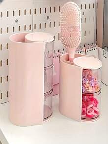 1pc Makeup Organizer Box, Jewelry, Hair Ties, Earrings, Makeup Sponge Holder - Multicolor - View 1