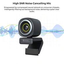 Cmara Web 1080P 60FPS para PC, Cmara Web con Microfono, Enfoque Automtico, Control por Software, FOV Ajustable, Plug and Play, Cmara Compacta para Computadora de Escritorio V02AF - 2K30FPS1080P60FPS - Ver 3