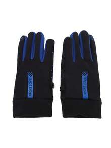 女士冬季保暖触屏手套，防风全指加厚户外骑行手套