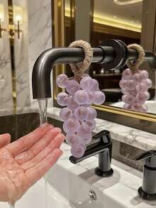 Grape Shaped Handmade Soap Mold, DIY Grape Fragrance Soap Tool Kit, Silicone Material, For Crafts, Candle Making, Soap Making, Parent-Child Interaction, Craft Lovers, Suitable For: National Day, Valentine's Day, Mother's Day, Birthday, New Year, Teacher's Day Gifts, Wedding Favors - Multicolor - View 9