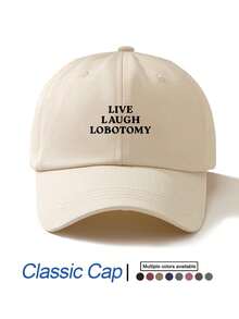 女士时尚字母标语印花经典棒球帽，可调节户外休闲运动软顶帽，沙滩防晒帽，经典轻便舒适遮阳帽，适合日常佩戴